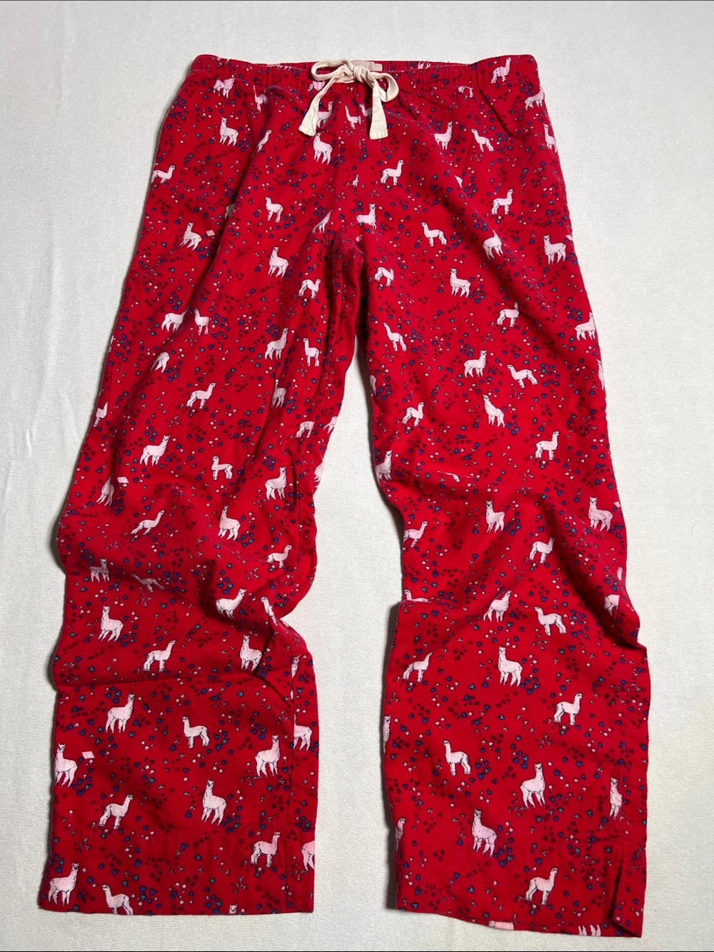 Cozy Women's Red Llama Print Pajama Pants